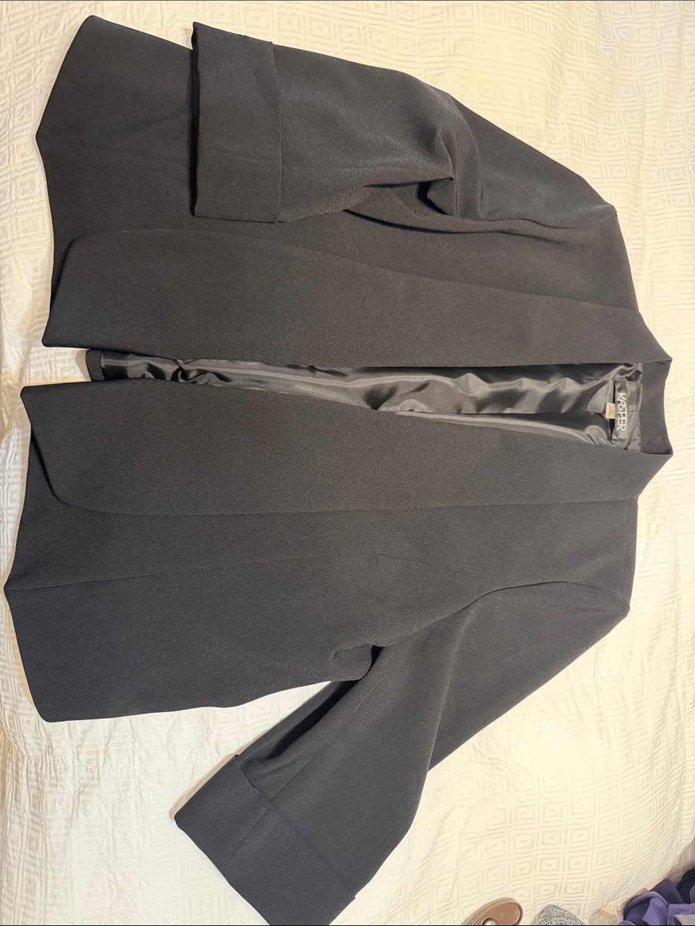 Kasper lined little black jacket / blazer. Three quarter length with same sleeve
